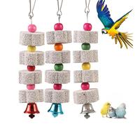 CHAOTEMAI 3 Piezas Juguetes Agapornis, Juguete Masticable para Pájaros, Dientes De Pájaro Loro, Adecuado para Aves Pequeñas Y Medianas, Hámsteres Y Otras Mascotas Pequeñas (Color Aleatorio)