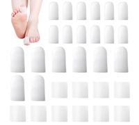 CHAOTEMAI 30 Piezas Protector Dedos Pie Silicona Se Puede Cortar Dediles de Silicona para Pies Protector de Juanetes para Manos y Pies Apto para Callos Ampollas Uñas Encarnadas Anomalías Ungueales