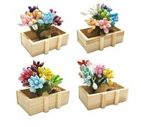 CHAOTEMAI 4 Piezas Imanes Nevera con Plantas en Maceta Imanes Personalizados Nevera Manualidades Creativas Iman Neveras para Refrigeradores Pizarras Blancas Archivadores y Armarios (Flor de Perla)