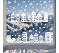 CHAOTEMAI 9 Hojas Pegatinas Navidad Ventanas Impresión a Doble Cara Decoracion Navidad Stickers Diseño de Casa Pegatinas Navideñas Ventana para Decoración Eventos Uso Diario Escaparates