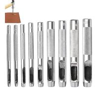 CHAOTEMAI 9 Piezas Sacabocados, Agujeros Cinturon Resistente y Duradero, Sacabocados para Cuero 2,5-10 MM para Banda de Reloj, Tela, Ropa, Bolsos y Calzado, Puede Satisfacer sus Necesidades