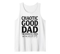 Chaotic Good Dad: La casa es un Desastre, Padre Divertido Camiseta sin Mangas