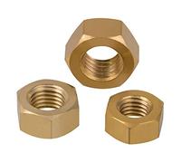 CHAOUYYZ 1-50 Unidades de Tuercas Hexagonales de Latón M1.4 M1.6 M2 M2.5 M3/M4 M5 M6 M8 M10 M12 M14 M16 M18 M20 M22/10Pcs/M6