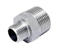 CHAOUYYZ 1/8", 1/4", 3/8", 1/2", 3/4", 1", 2", 3", 4", Bsp, Npt, Reductorho, Boquilla Hexagonal, Adaptador de Conector de Tubería de Acero Inoxidable 304/Bspt Ss304/2 To 1-1L2 Inch