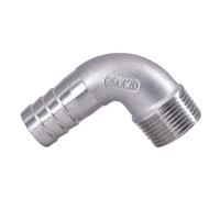CHAOUYYZ 1/8", 1/4", 3/8", 1/2", 3/4", 1" Y 2" Bsptho, 6, 8 Y 10 Codo de Manguera de 12, 14, 15-60 Mm, 90 Grados, Acero Inoxidable 304, Conector para Tubería/Elbow - Male/1 Bspt To 25Mm