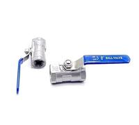 CHAOUYYZ 1 Pcs Ss 304 1/4" 3/8" 1/2" 3/4" 1" 1-1/4" 1-1/2"E Thread Valves, 2P Full Port Ball Valve With Vinyl Handle, 201/316L/316L Stainless Steel/Dn32 1.2"