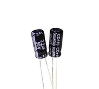 CHAOUYYZ 10 Condensadores Electrolíticos de Aluminio Enchufables Originales de 50 V, 2,2 µf, 2,2 µf, 50 V, 4 X 7, 5 X 11 Mm/5 * 11Mm