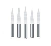 CHAOUYYZ Bit de Grabado 3D de 10Pcs Pcb 10/15/20/25 Grados Bits de Tallado en Forma de V con Punta de 0,1-0,7 Mm de Carburo de Tungsteno Pcb, Fresadora 3D/10Pcs Degree20*0.1Mm
