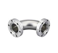 CHAOUYYZ Cf16, Cf25, Cf35, Cf50, Codo de Vacío de Acero Inoxidable 304, Adaptador de Tubería de Vacío con Brida Fija, Brida Suelta, Codo de Brida de 90 Grados/Fi*Ed Flange/Cf50