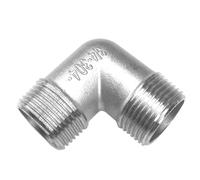 CHAOUYYZ Reductorho Bspt de Igual Tamaño, Codo de 90 Grados, Conector de Tubería de Acero Inoxidable 304Ua/Bspt Male/2"