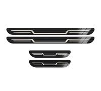CHAOWEIFB 4 Piezas Coche Protector Umbral Puerta para Dacia Lodgy, Acero Inoxidable Protección de Reposapiés de Pedal de Bienvenida Accesorios, Bla-CK