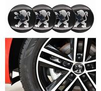 CHAOWEIFB 4 Piezas Coche Rueda Centro Tapas Pegatinas para Peugeot 207 Berline 2008 2009 2010-2014, Tapas Centro Cubo Coche Pegatina Cubierta Tapacubos de Coche Modificado,50mm