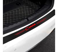 CHAOWEIFB Protector de Parachoques Trasero para Ford C-MAX, Carbono Fibra Protección Borde de Carga Protector de Umbral de Puerta Accesorios,Red