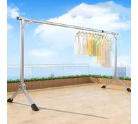 Chaoyilian Tendedero Extensible,Tendedero,Tendedero Sabanase,Burro Ropa Plegable,Vertical para Secar Colchas,Tendedero para Sabanas Grandes,Acero Inoxidable,No Requiere Montaje,para Interior