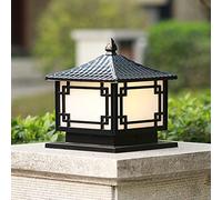 ChaoZan Lámpara de Sobremuro Exterior Moderna en Aluminio y Metal - Iluminación de Pedestal Impermeable para Jardín, Patio, Caminos, Porche, Césped y Villa con E27