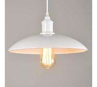 ChaoZan Lámpara de Techo Metal E27 Retro Creatividad Lámpara de araña Simple Clásico Hierro Colgante de Luz para Dormitorio Sala Comedor Restaurante, Blanco