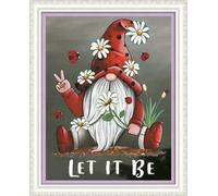 Chaozhirui Kit de punto de cruz con patrón fácil para adultos y principiantes,11CT bricolajePapá Noel Navidad Déjalo ser Colores de hilo vibrantes- 40x50cm