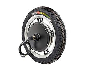 CHAOZHU Bicicleta Eléctrica con Motor de Buje sin Escobillas Rueda con Neumático Inflable, 36V/48V, 500W/750W/1000W, 14"/16"/20 (Rueda Delantera de 16 Pulgadas)
