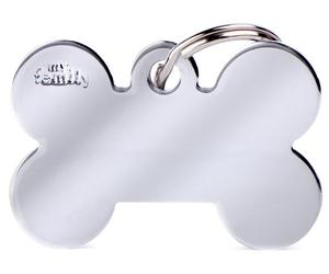 Chapa Basic Hueso Grande Personalizada para Perros y Gatos