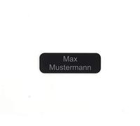 chapa buzón personalizada | Placa grabada personalizada autoadhesiva | nombre y número | Muchas tallas | Resistente a la intemperie | Grabado láser (6x2cm Redondo, Negro-Plata)