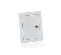 Chapa de acero blanco 40 x 50 con cerradura