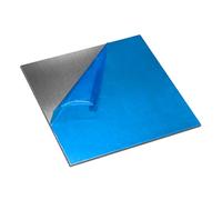 Chapa de aluminio, Lámina de aluminio 5052 con película protectora plateada, varios tamaños(5.0 * 100 * 100mm)