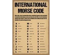 Chapa de chapa 30 x 20 cm Código Morse Internacional - DekoNo7