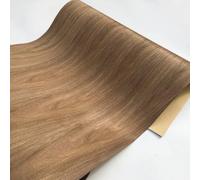 Chapa de madera de nogal negro natural compuesta de 2,5 metros de largo y 55 cm for decoración del hogar, renovación de gabinetes y parte trasera de papel Kraft.