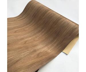 Chapa de madera de nogal negro natural compuesta de 2,5 metros de largo y 55 cm for decoración del hogar, renovación de gabinetes y parte trasera de papel Kraft.