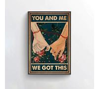 Chapa De Metal, Vintage Cartel Disuasorio, Tú Y Yo Lo Podemos Hacer, Placa Metálica para La Pared para Garaje Bar Cafetería, 20X30Cm