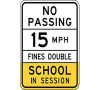 Chapa De Metal, Vintage Placa Cartel, Multas por No Pasar A 15 mph. Doble Sesión Escolar., Placa Metal para Cocina Bar Garaje, 20X30Cm