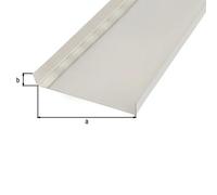 Chapa lisa (L x An x Al: 2.000 x 130 x 18 mm, Espesor: 0,5 mm, Forma U, Aluminio)