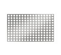 Chapa perforada de acero inoxidable, Tamaños múltiples perforados de la plata del panel rejilla ventilación hoja metal acero inoxidable 304(4mm Mesh,25x25cm)