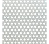 Chapa perforada de círculos (L x An x Es: 1.000 x 300 x 0,8 mm, Aluminio)