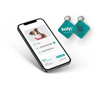 Chapa Perro Grabada con Código QR - Placa Identificativa Personalizada para Perros con Alerta de Perro Perdido y Acceso gratuito a la App Kolyy - Actualización de Datos y Registro de Paseos - KOLYY