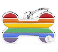 Chapa Rainbow Personalizada para Perros y Gatos