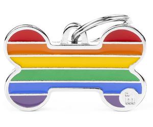Chapa Rainbow Personalizada para Perros y Gatos
