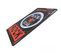 Chapa Vintage Rock Star: Enciende el Escenario con Turn Loud y Tune Up - Estilo Rebelde para los Amantes del Rock 'n' Roll | Placa de Medidas 20 x 30 para todos tus ambientes