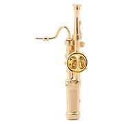 Chapado En Oro Creativo Cobre Fagón Broche decoración Instrumento Musical Fagot Pin de Broche Con Caja de Envoltura Creatividad Joyería Para Mujeres Hombres