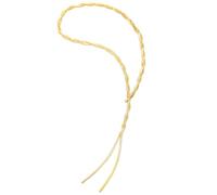 Chapado en Oro Trenzado Lariat Collar, Ajustable Y-Forma Largo Cadena, Elegante En Capas, Fiesta Evento