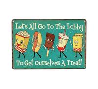 Chapas Metalicas Citas Inspiradoras De La Película Vamos Todos Al Vestíbulo Decoración Cartel De Metal Vendimia Placas Metálicas para WC Pared Cafetería 20X30Cm