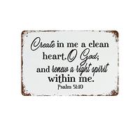 Chapas Metalicas CREA En Mí Un Dios Limpiodicho Resistente Al Desgaste Y Duradero Letrero Metálico Exquisita Y Hermosa Placas Metálicas para Restaurante Pared Club 20X30Cm