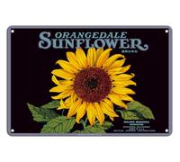 Chapas Metalicas Etiqueta para Caja De Fruta De Naranjas De California De La Marca Orangedale Sunflower Exquisita Y Hermosa Cartel De Metal Retro Placas Metálicas para Hotel Pared 20X30Cm