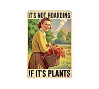 Chapas Metalicas La Jardinería No Es Acaparamiento Si Se Trata De Plantas De Otoño Retro Cartel De Metal Vendimia Letrero Metálico para Baño Aseo Hotel 20X30Cm