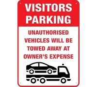 Chapas Metalicas Los Visitantes Que Estacionen Vehículos No Autorizados Serán Remolcados A Expensas No Se Oxida Fácilmente Metal Estaño Signo Exquisita Y Hermosa Placas Metálicas Para 20X30Cm