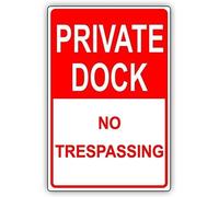 Chapas Metalicas Muelle Privado. Prohibido El Paso Y No Desembarcar. Divertido Letrero Metálico Vendimia Placas Metálicas para Baño Hotel Casa Campo 20X30Cm