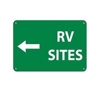 Chapas Metalicas Sitios para Casas Rodantes Flecha Izquierda Parque De Actividades Negocio Resistente Al Desgaste Y Duradero Cartel De Metal Exquisita Y Hermosa Letrero De Metal para 20X30Cm