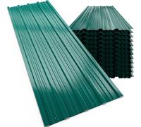 Chapas perfiladas galvanizadas 12 uds verde 129x46cm