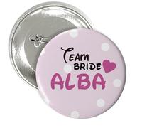 Chapas personalizadas. Despedida de soltera accesorios. Team bride. Bride to be. Descuento por cantidad desde 5 a 1000 unidades. Detalles boda. Chapas 59mm.