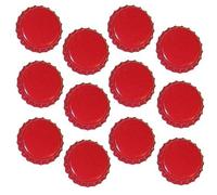 Chapas taladrados Diámetro 26 mm con junta para estándar botellas de plástico., rojo, 500 Stück Kronkorken